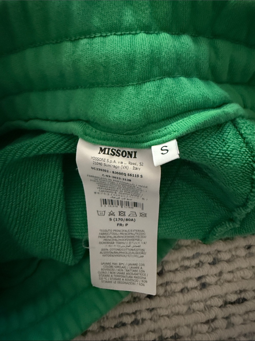 Missoni Green Women's Athletic Shorts with Multicolor Side Trim - Picture 4 of 4